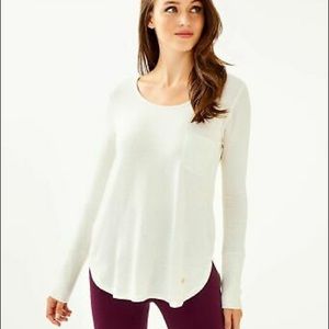 Lilly Pulitzer Kerah Lounge Tee in Heathered Coconut